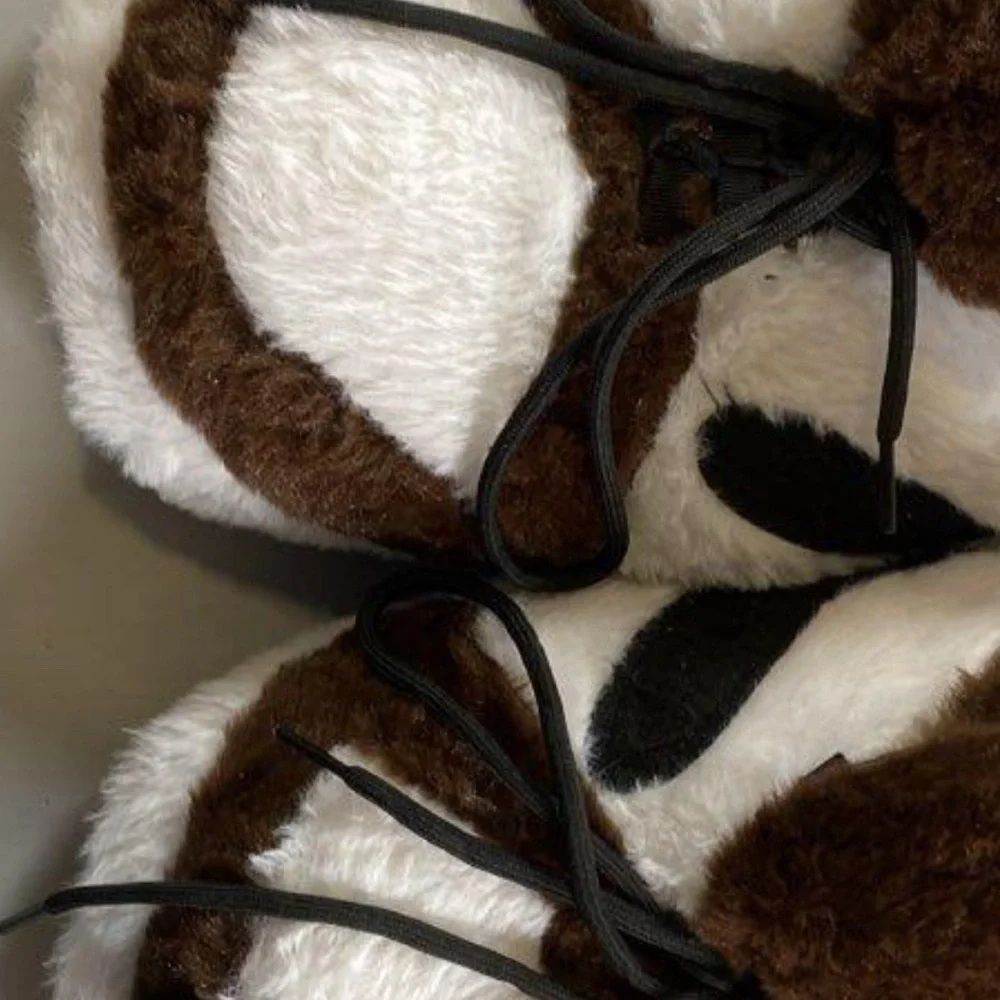 Jordan Plush White and Brown Sneakers
